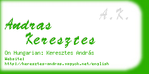 andras keresztes business card